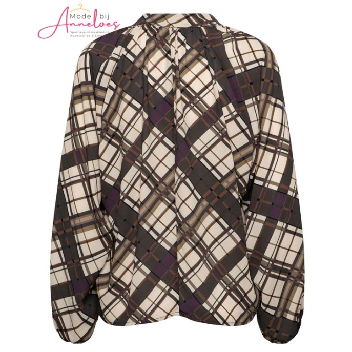 AndCo Woman Blouse Annette BL476 check Kaki